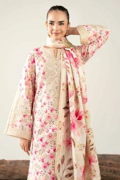 3 Piece - Digital Printed Embroidered Suit - 42503601
