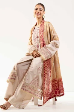 3 Piece - Digital Printed Embroidered Suit - 42501710