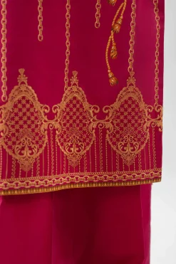 3 Piece - Digital Printed Embroidered Suit - 42601217