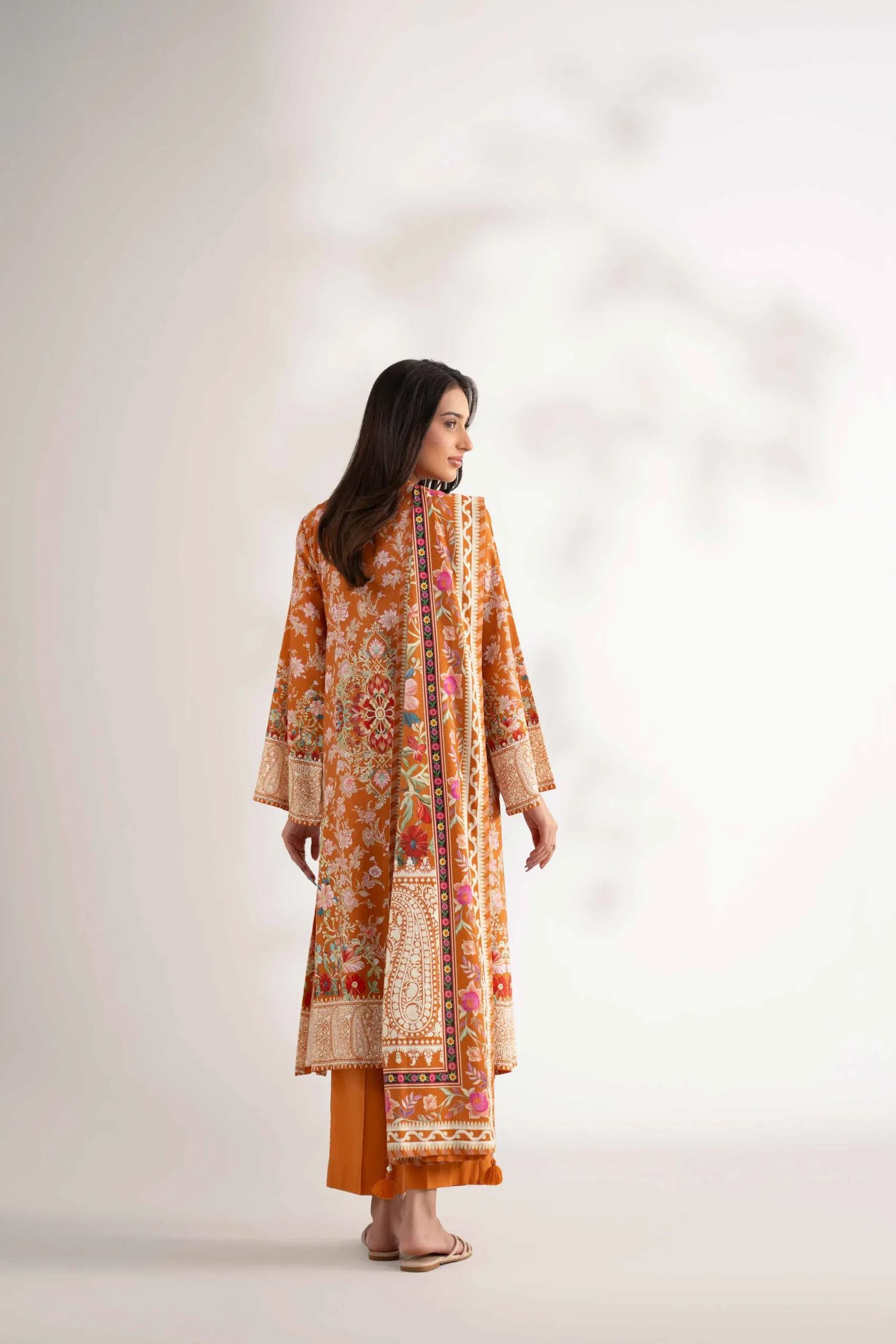 3 Piece - Digital Printed Embroidered Suit - 42502647