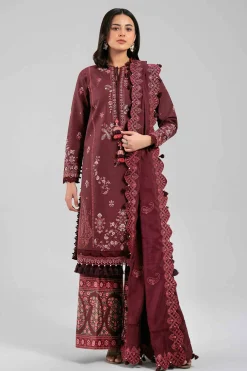 3 Piece - Digital Printed Embroidered Suit - 42601401