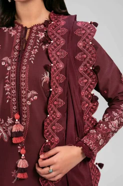 3 Piece - Digital Printed Embroidered Suit - 42601401