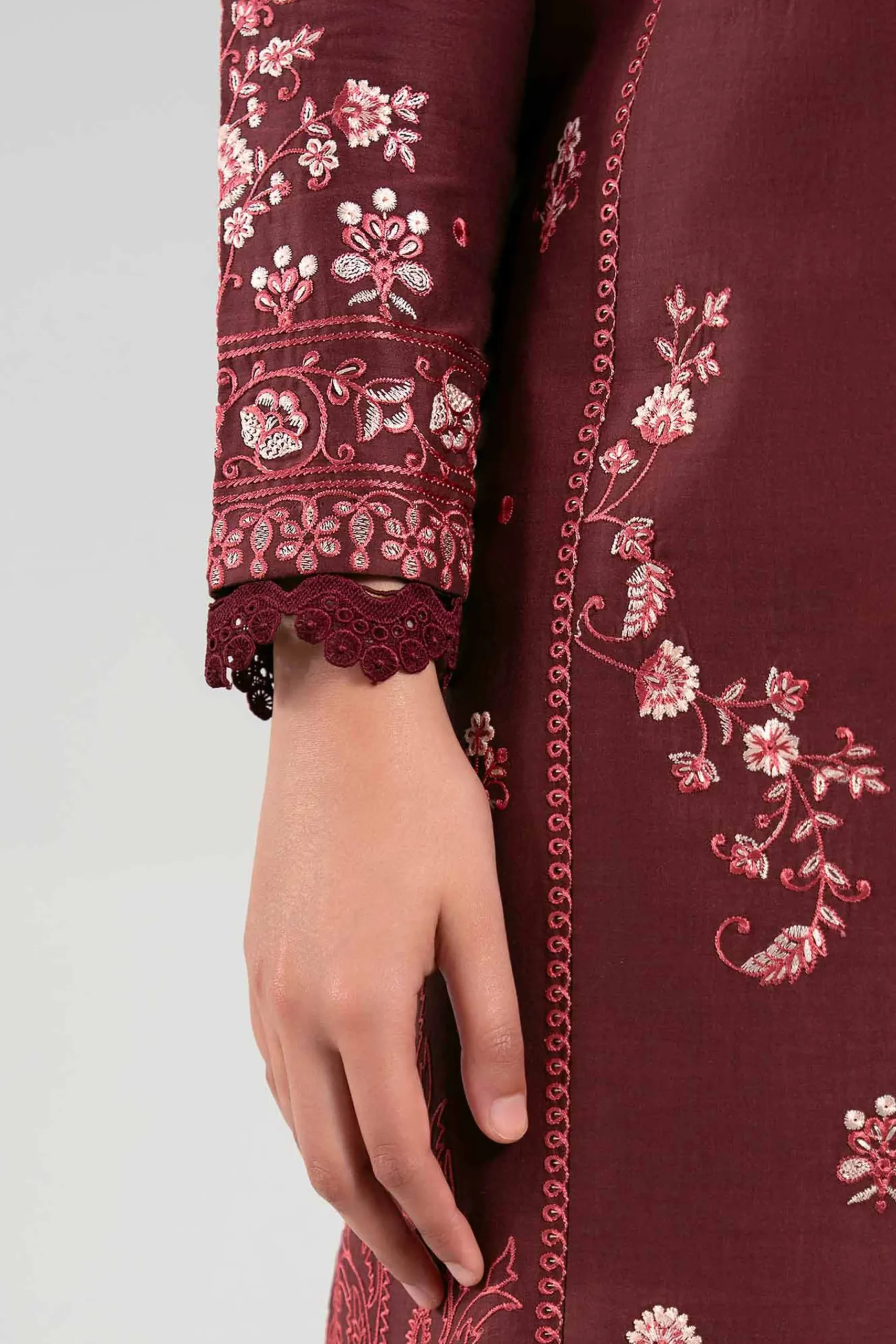 3 Piece - Digital Printed Embroidered Suit - 42601401