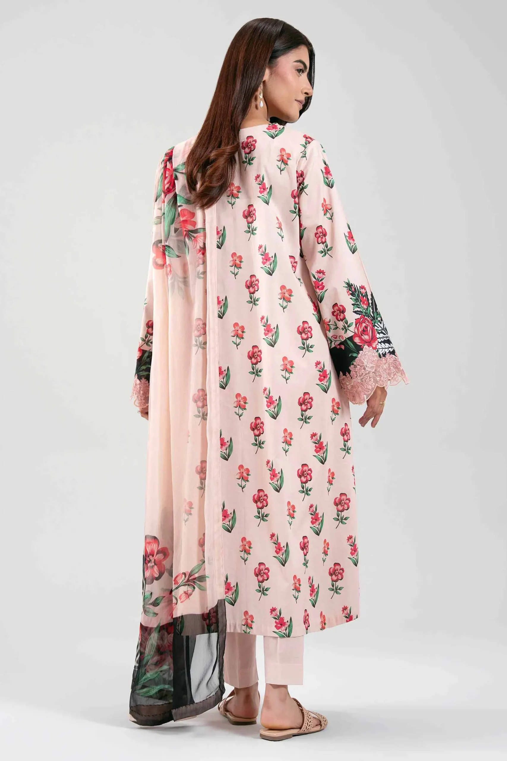 3 Piece - Digital Printed Embroidered Suit - 42601220