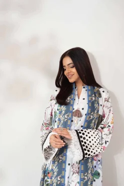 3 Piece - Digital Printed Embroidered Suit - 42502652