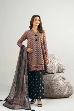3 Piece - Digital Printed Embroidered Suit - 42502048