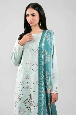 3 Piece - Digital Printed Embroidered Suit - 42601348