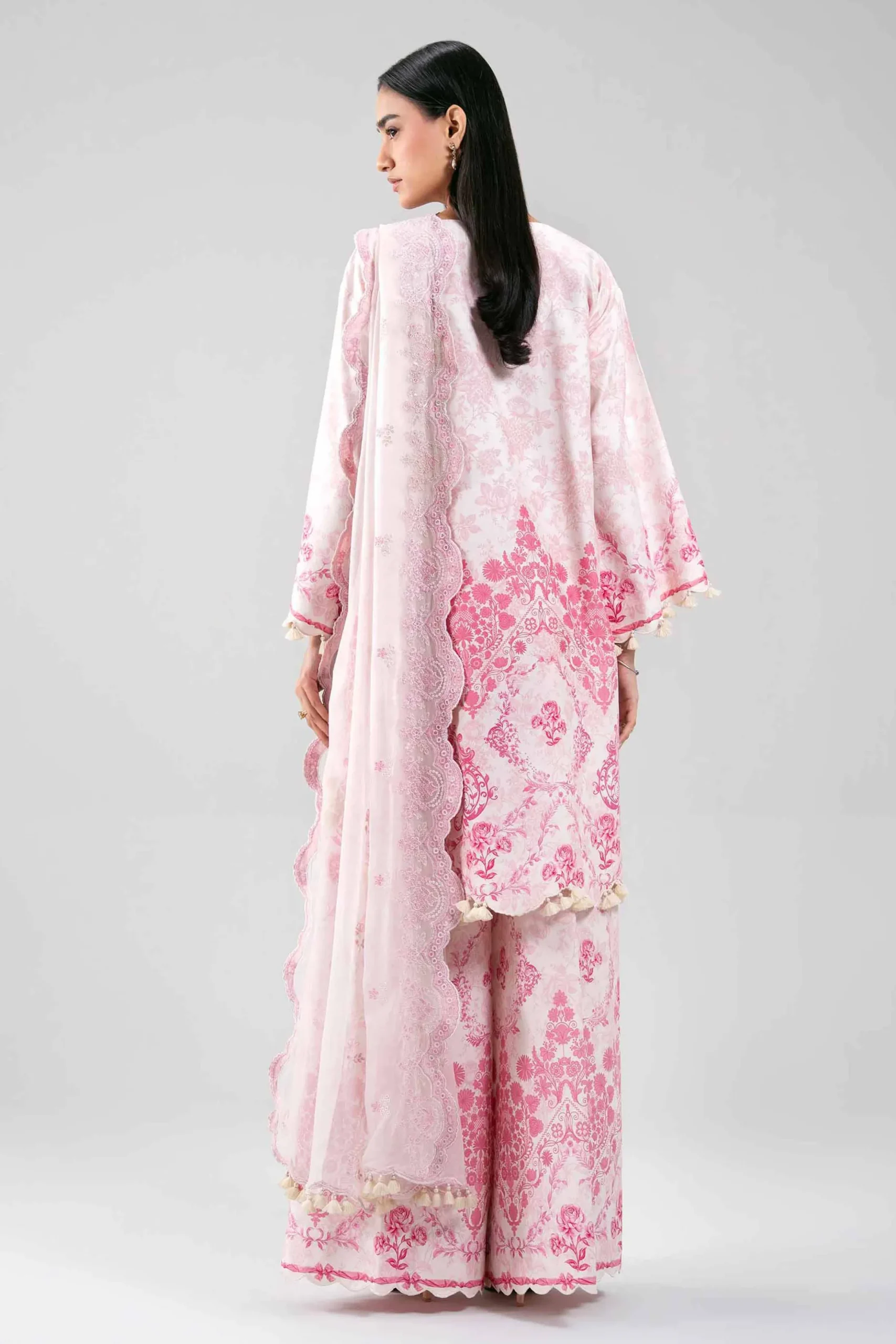3 Piece - Digital Printed Embroidered Suit - 42601384