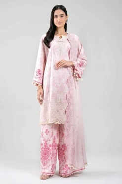 3 Piece - Digital Printed Embroidered Suit - 42601384