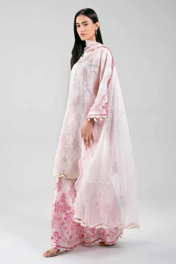 3 Piece - Digital Printed Embroidered Suit - 42601384