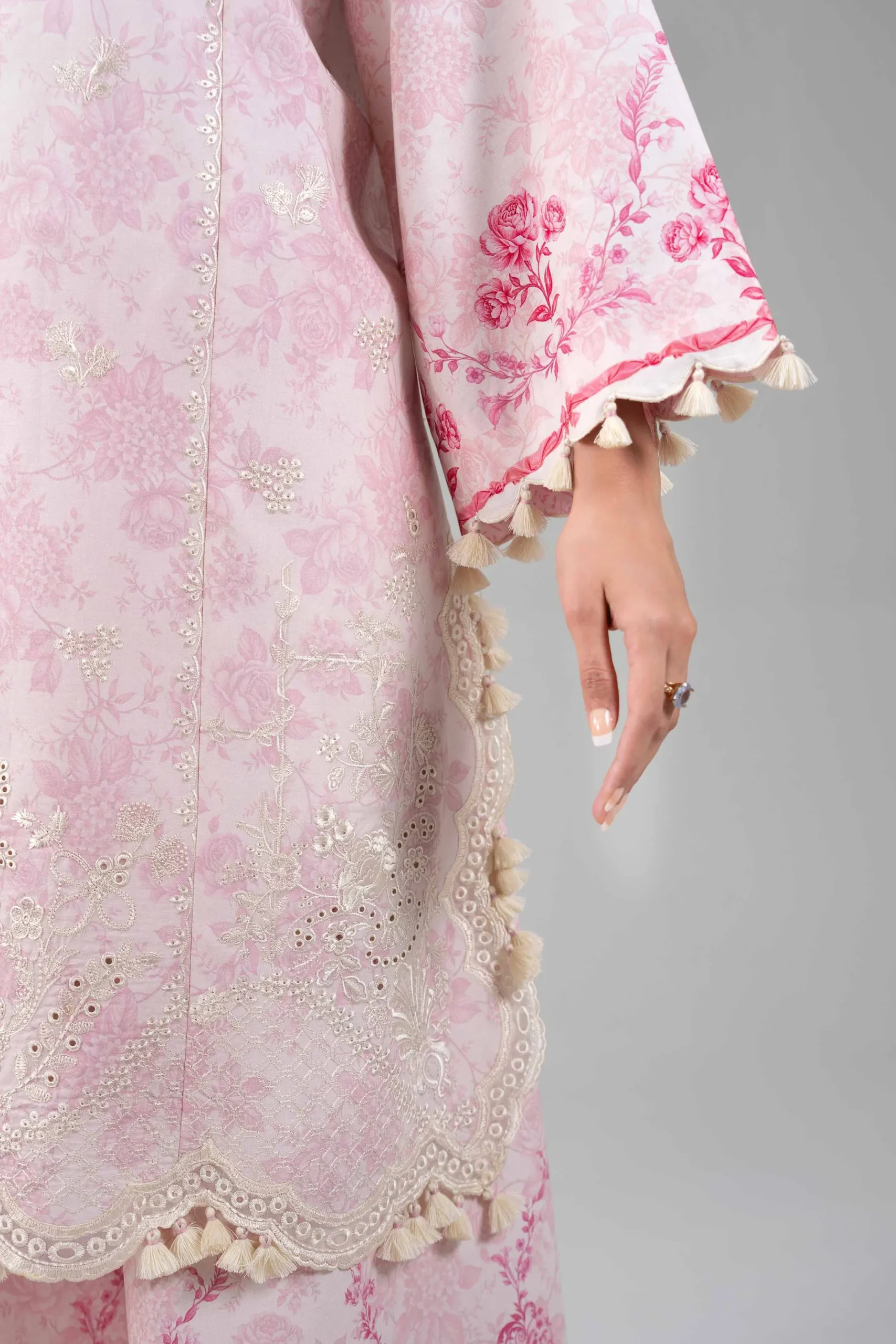 3 Piece - Digital Printed Embroidered Suit - 42601384