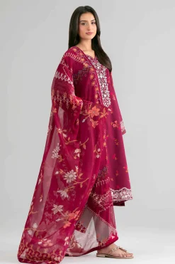2 Piece - Digital Printed Embroidered Suit - 42601591
