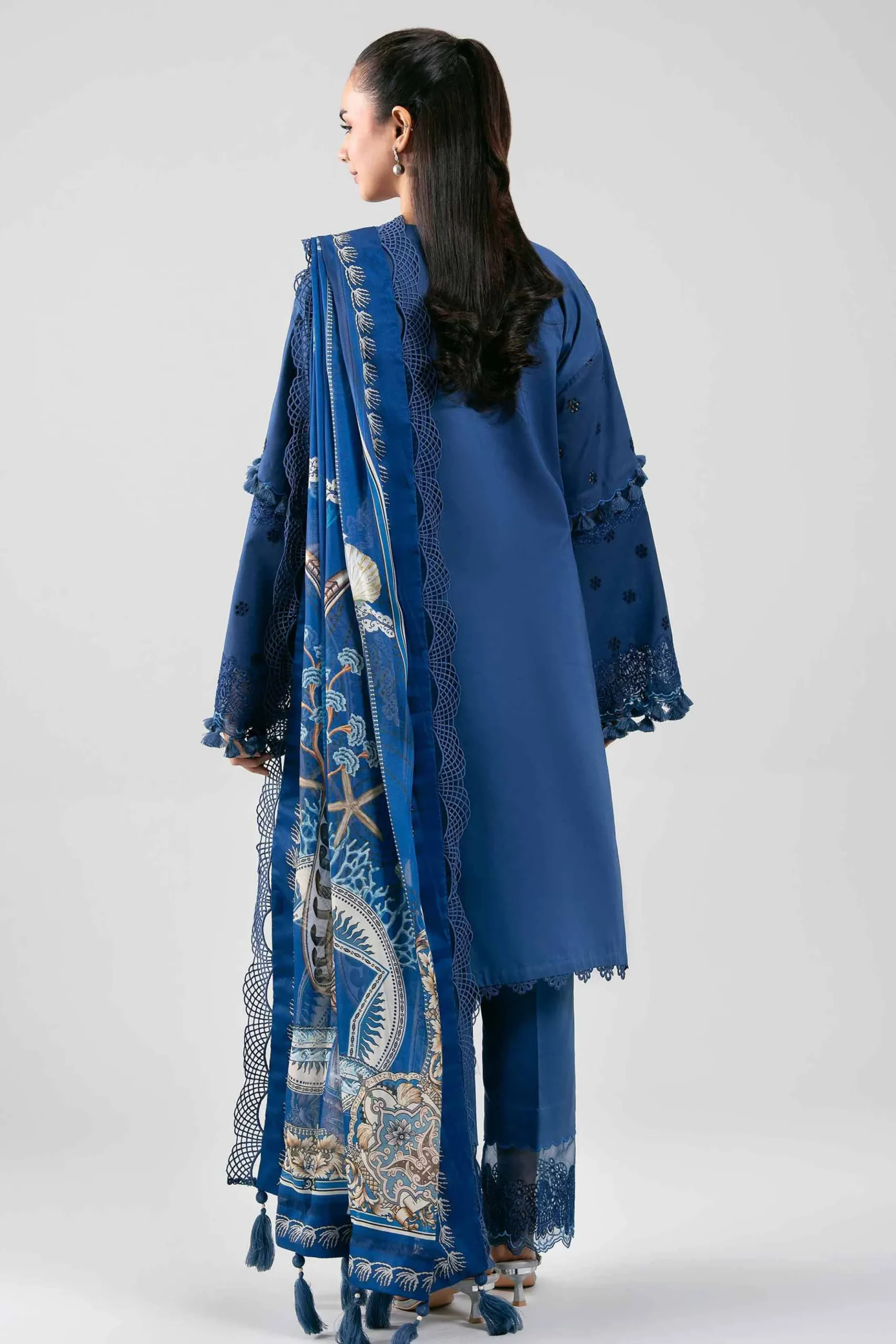 3 Piece - Digital Printed Embroidered Suit - 42601353