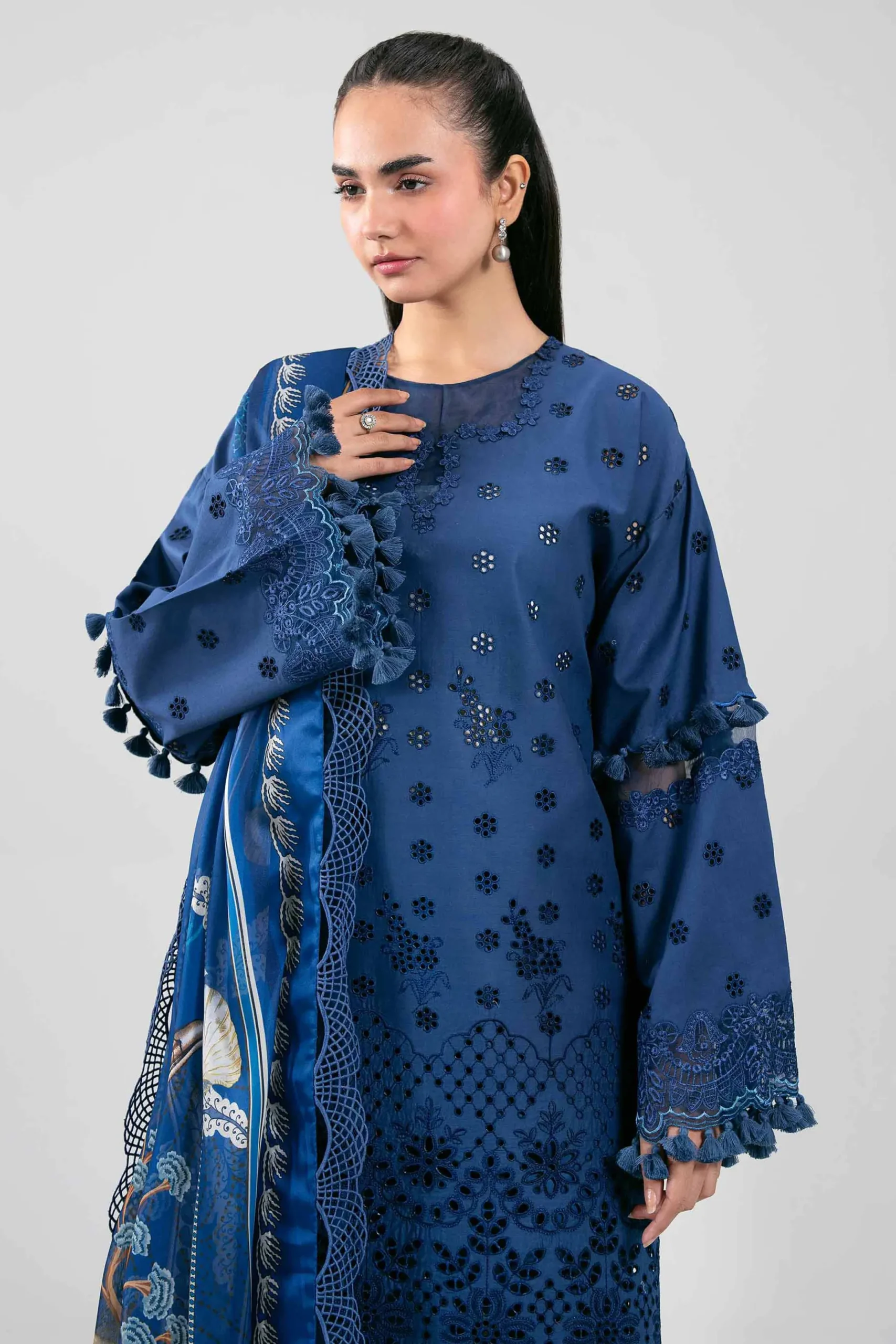 3 Piece - Digital Printed Embroidered Suit - 42601353