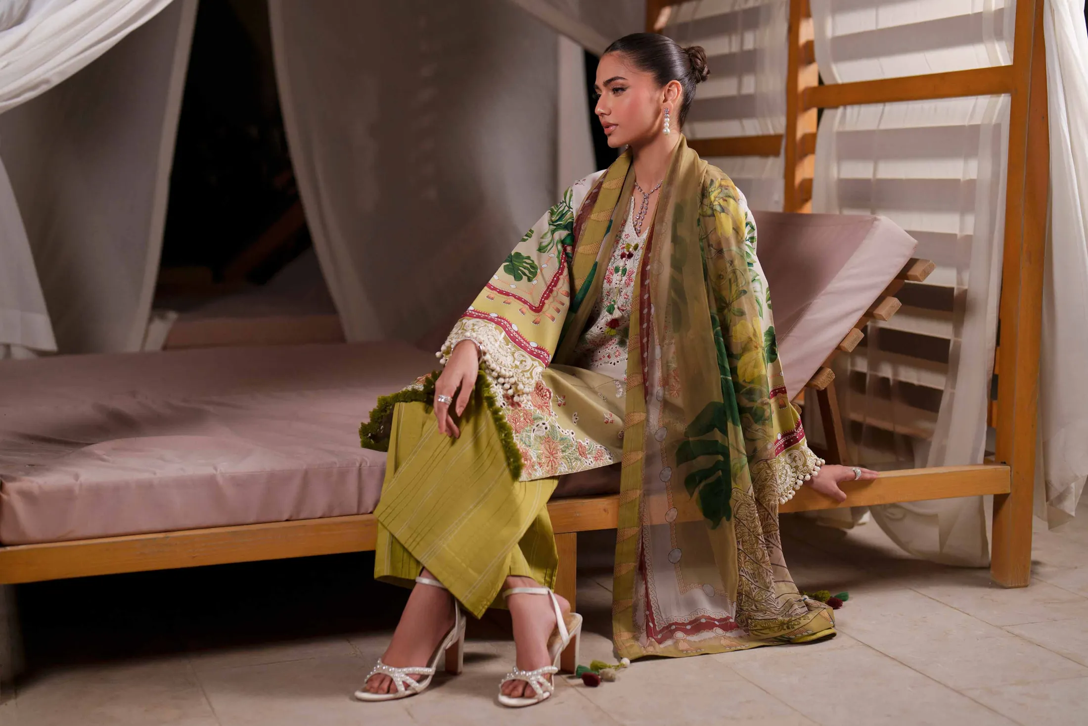 3 Piece - Digital Printed Embroidered Suit - 42601327