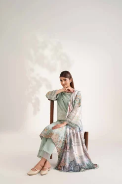 3 Piece - Digital Printed Embroidered Suit - 42502217