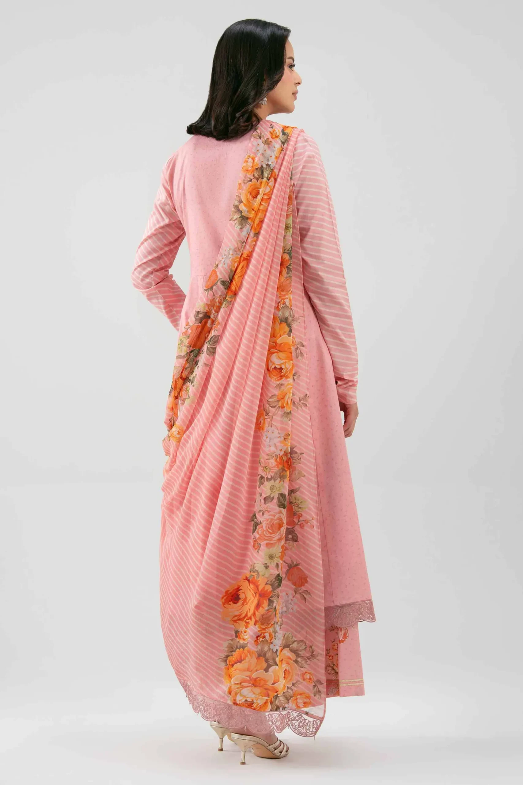 3 Piece - Digital Printed Embroidered Suit - 42619518