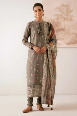 3 Piece - Digital Printed Embroidered Suit - 42502611