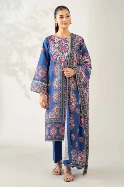3 Piece - Digital Printed Embroidered Suit - 42502641