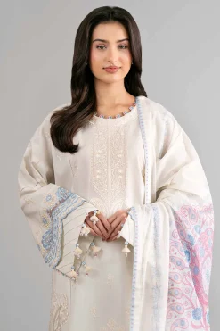 3 Piece - Digital Printed Embroidered Suit - 42601735