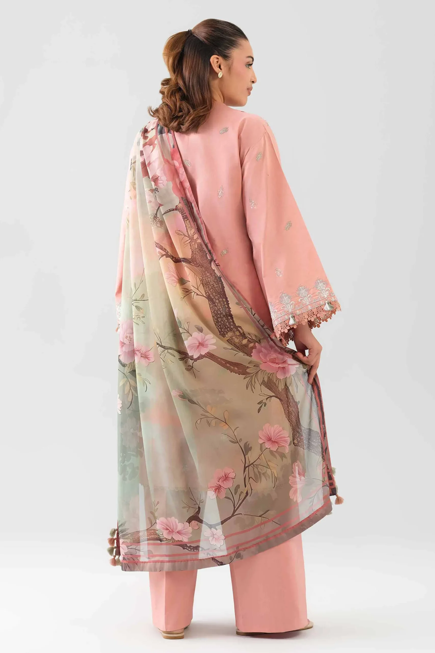 3 Piece - Digital Printed Embroidered Suit - 42601079