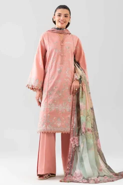 3 Piece - Digital Printed Embroidered Suit - 42601079
