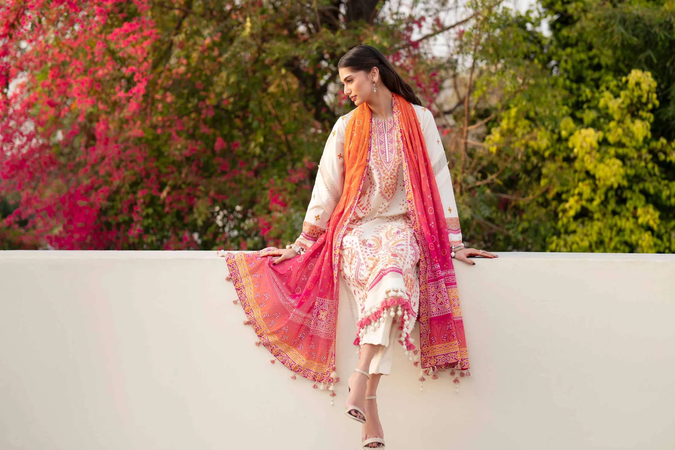 3 Piece - Digital Printed Embroidered Suit - 42601738