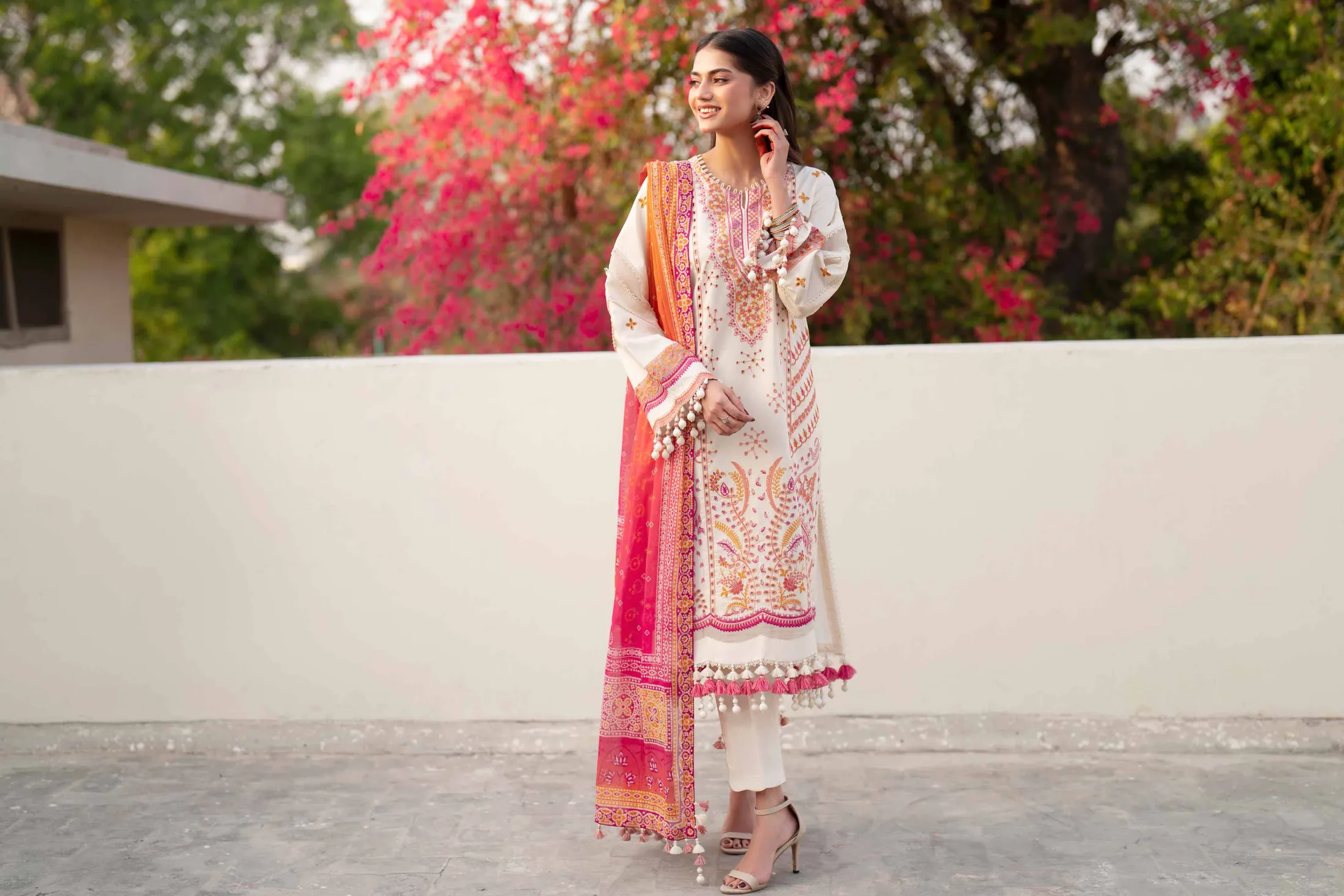 3 Piece - Digital Printed Embroidered Suit - 42601738