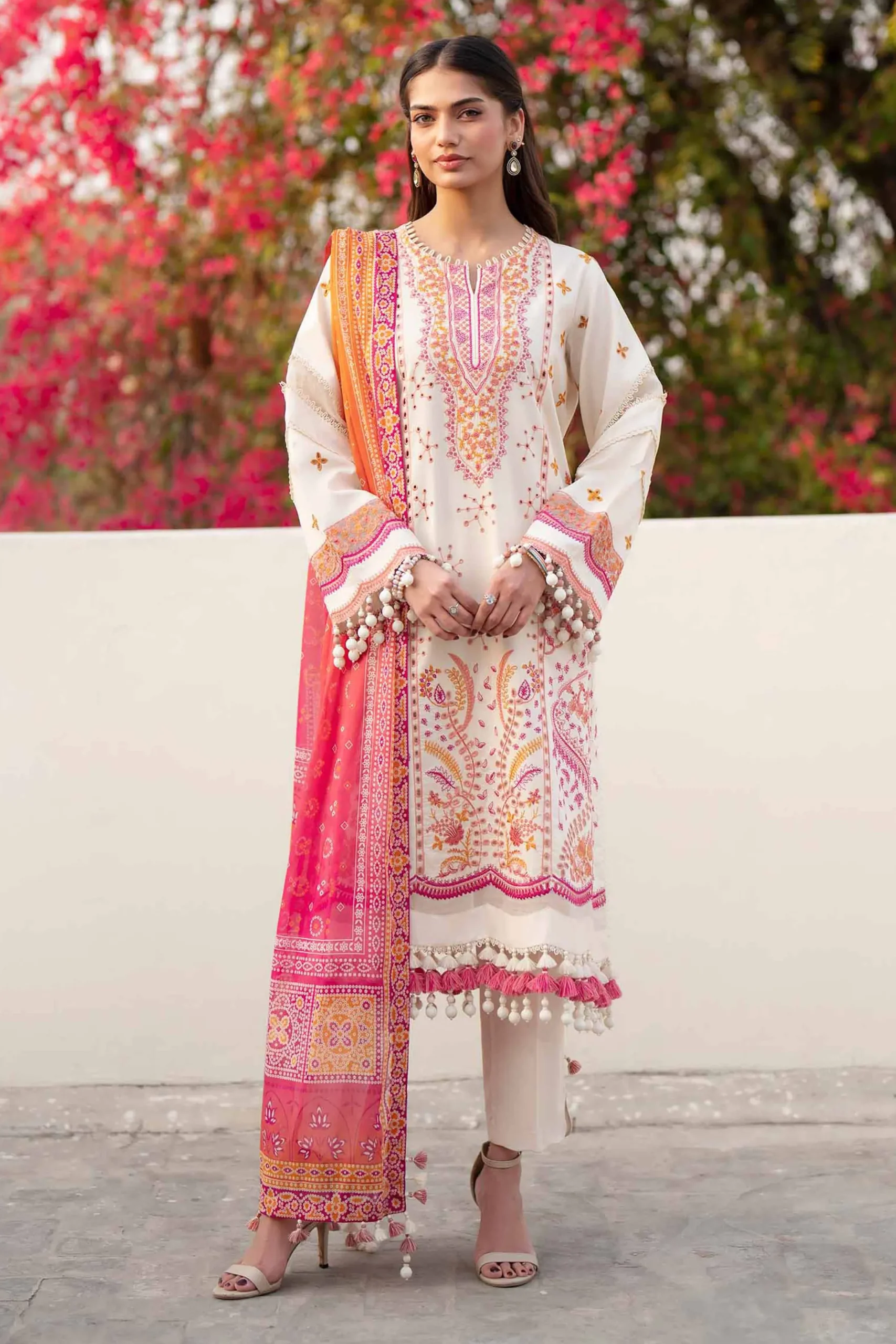 3 Piece - Digital Printed Embroidered Suit - 42601738