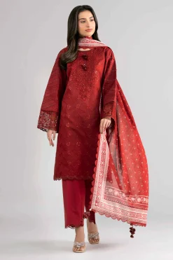 3 Piece - Digital Printed Embroidered Suit - 42601736