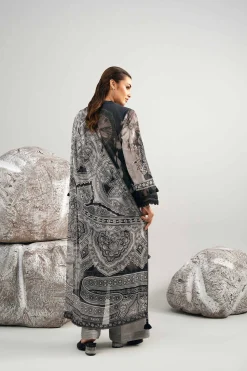 3 Piece - Digital Printed Embroidered Suit - 42502037
