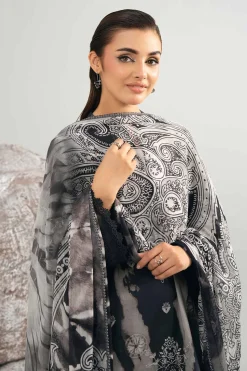 3 Piece - Digital Printed Embroidered Suit - 42502037