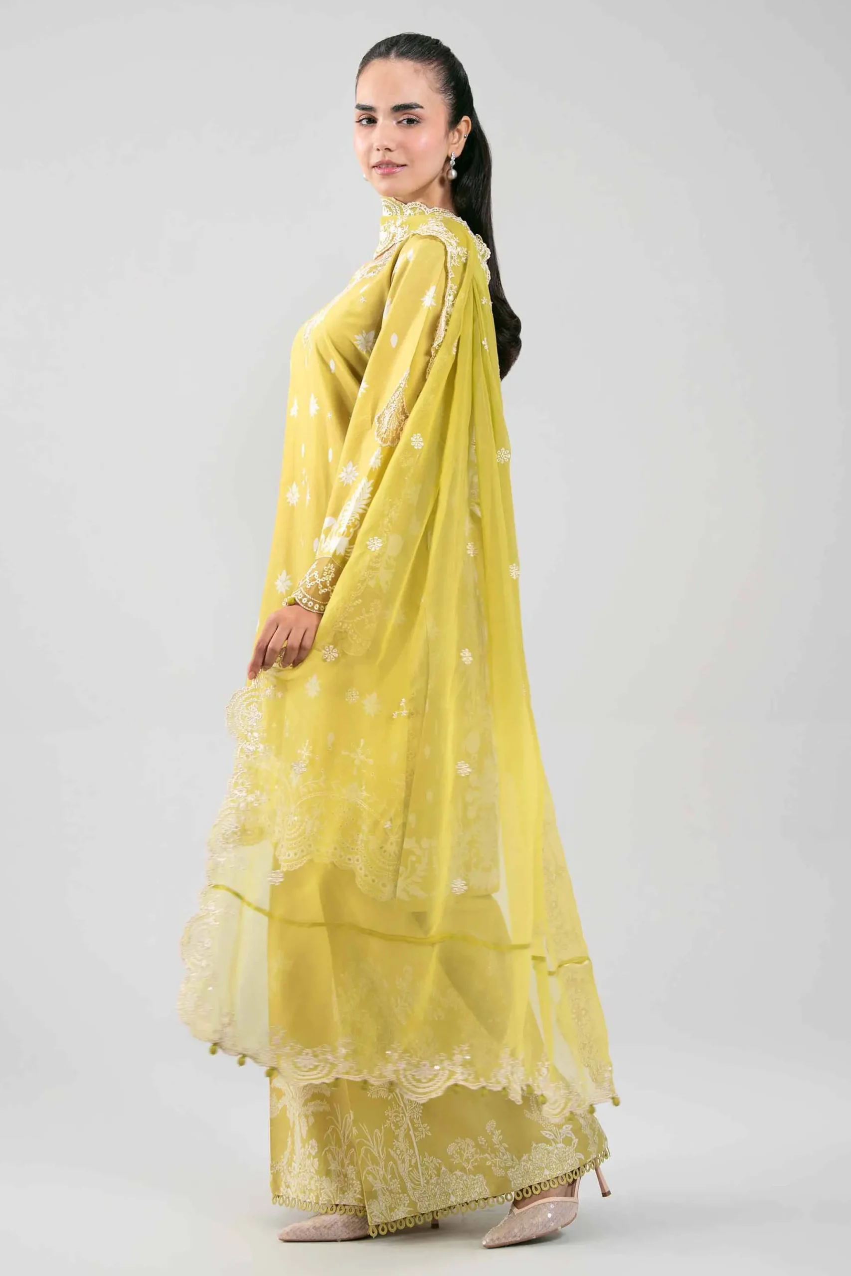 3 Piece - Digital Printed Embroidered Suit - 42601386