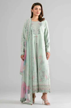 3 Piece - Digital Printed Embroidered Suit - 42601699