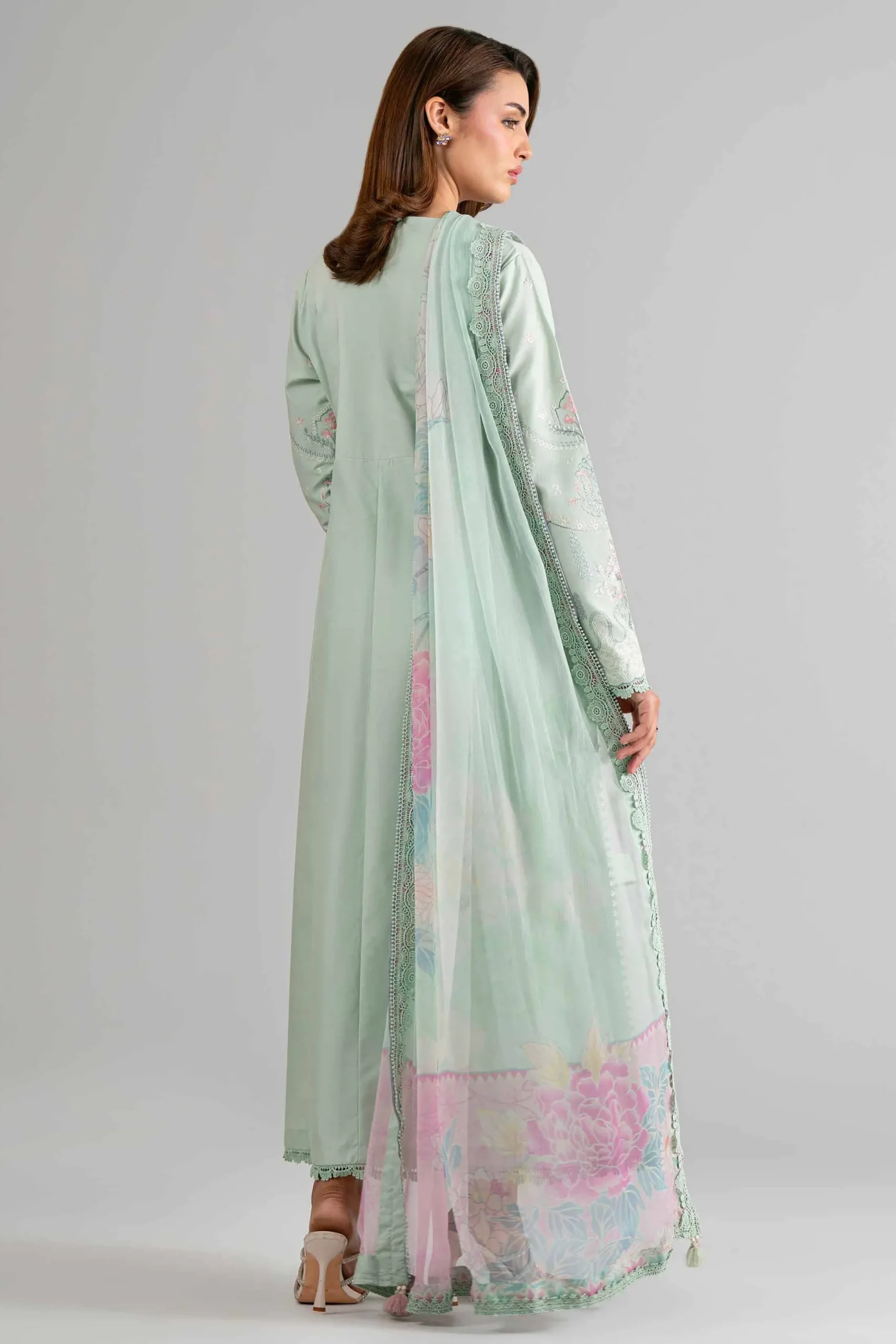 3 Piece - Digital Printed Embroidered Suit - 42601699