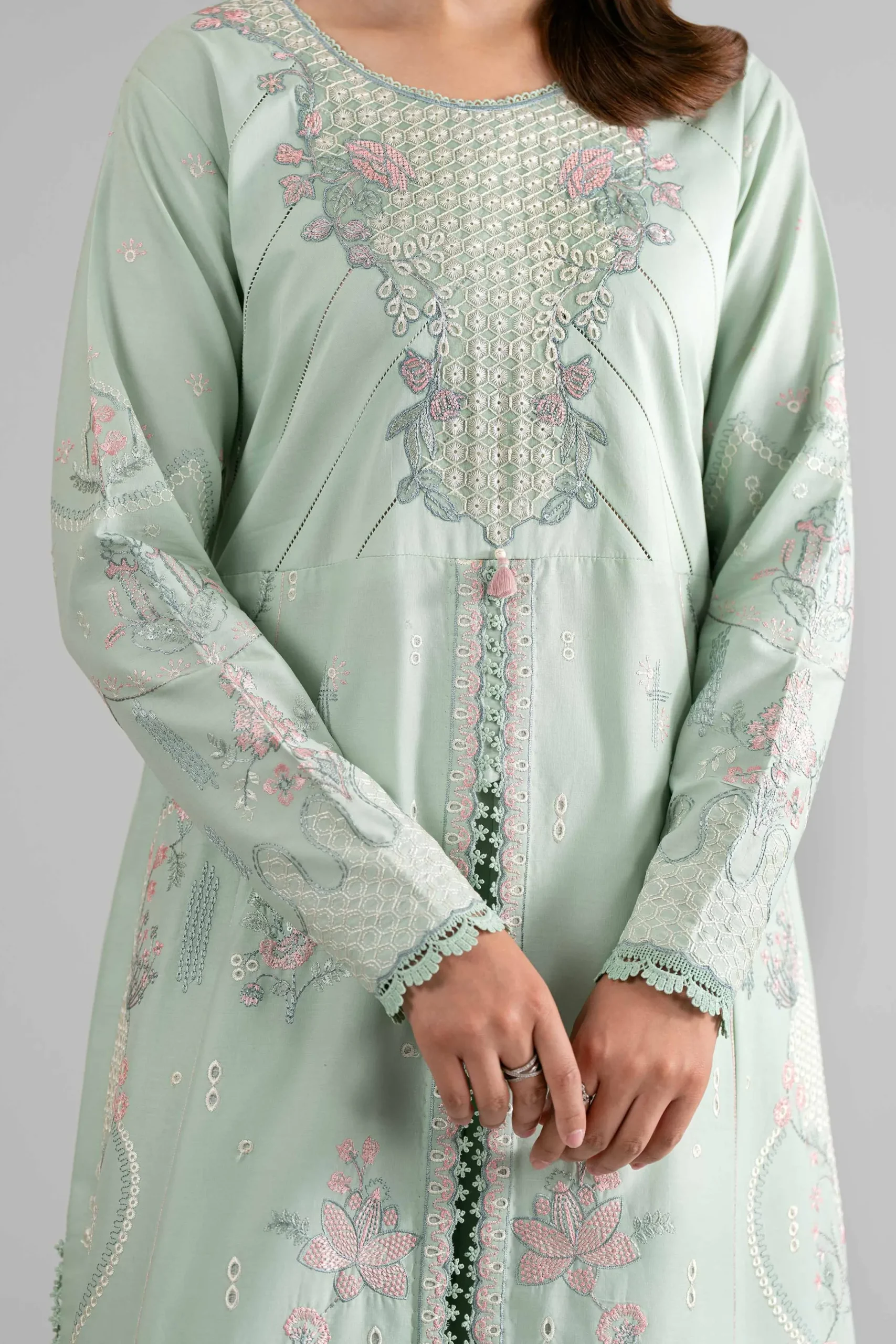 3 Piece - Digital Printed Embroidered Suit - 42601699