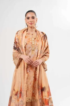 3 Piece - Digital Printed Embroidered Suit - 42502140