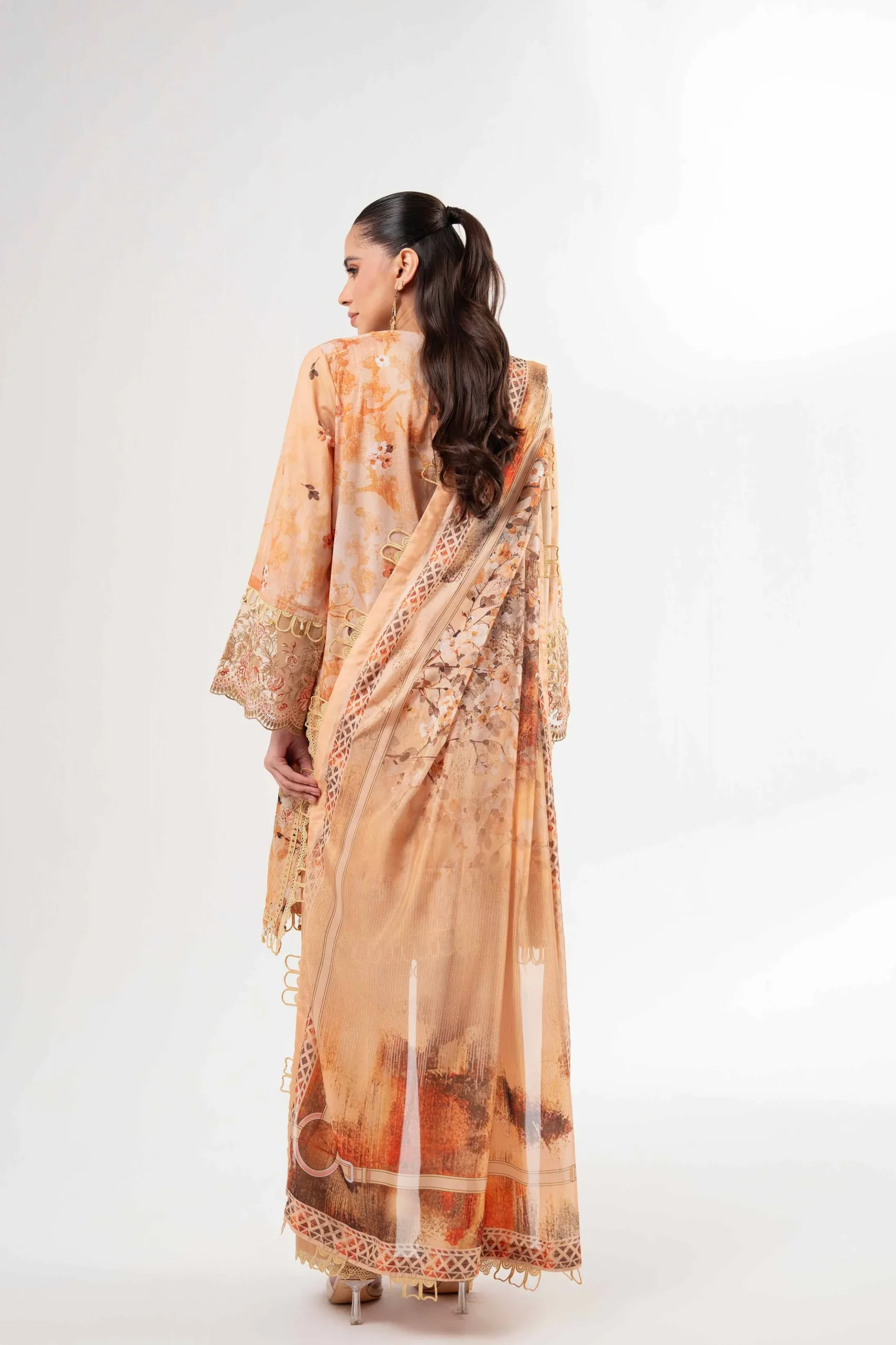 3 Piece - Digital Printed Embroidered Suit - 42502140