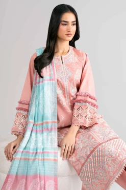3 Piece - Digital Printed Embroidered Suit - 42601737