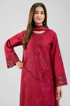 3 Piece - Digital Printed Embroidered Suit - 42601285
