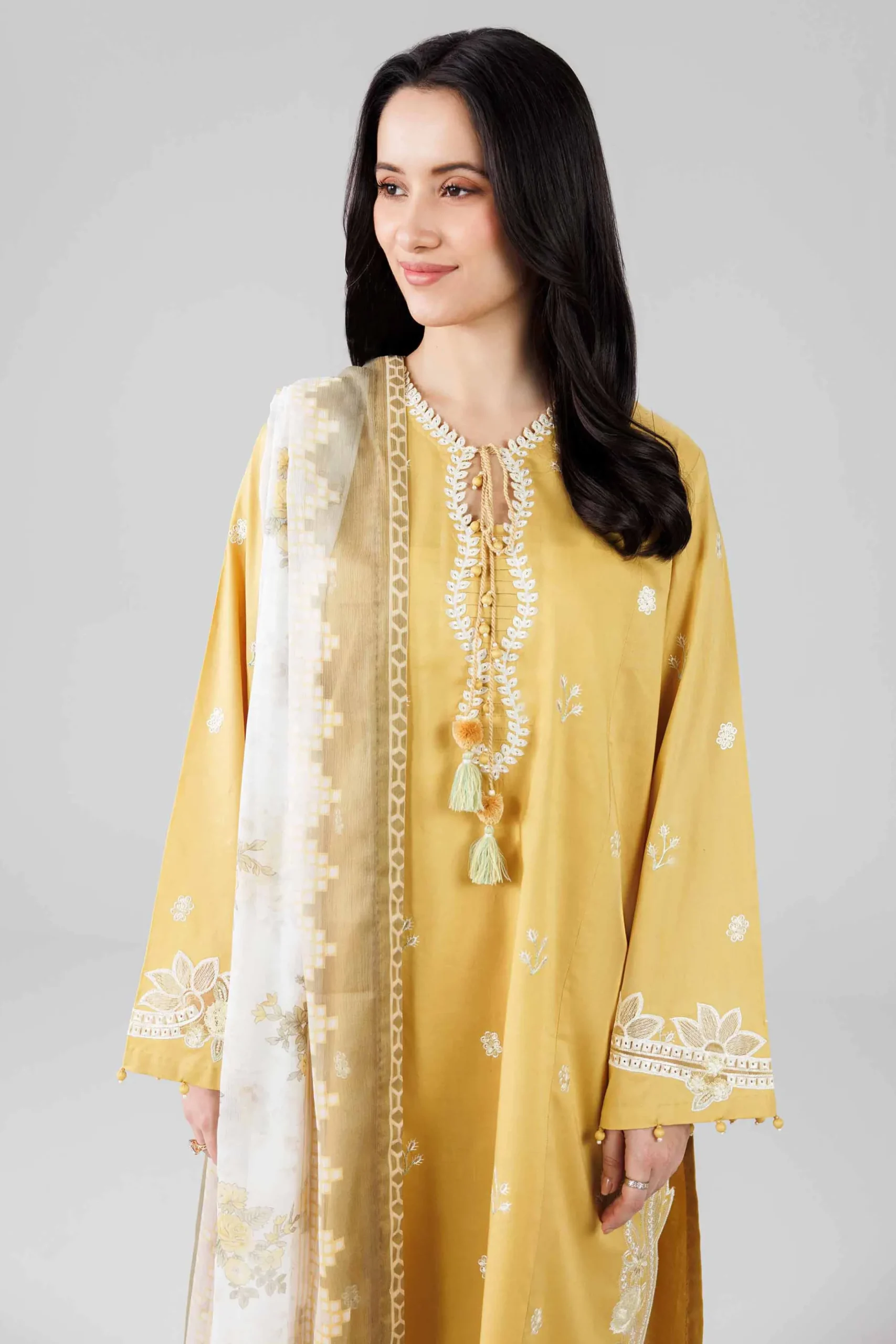 3 Piece - Digital Printed Embroidered Suit - 42601827