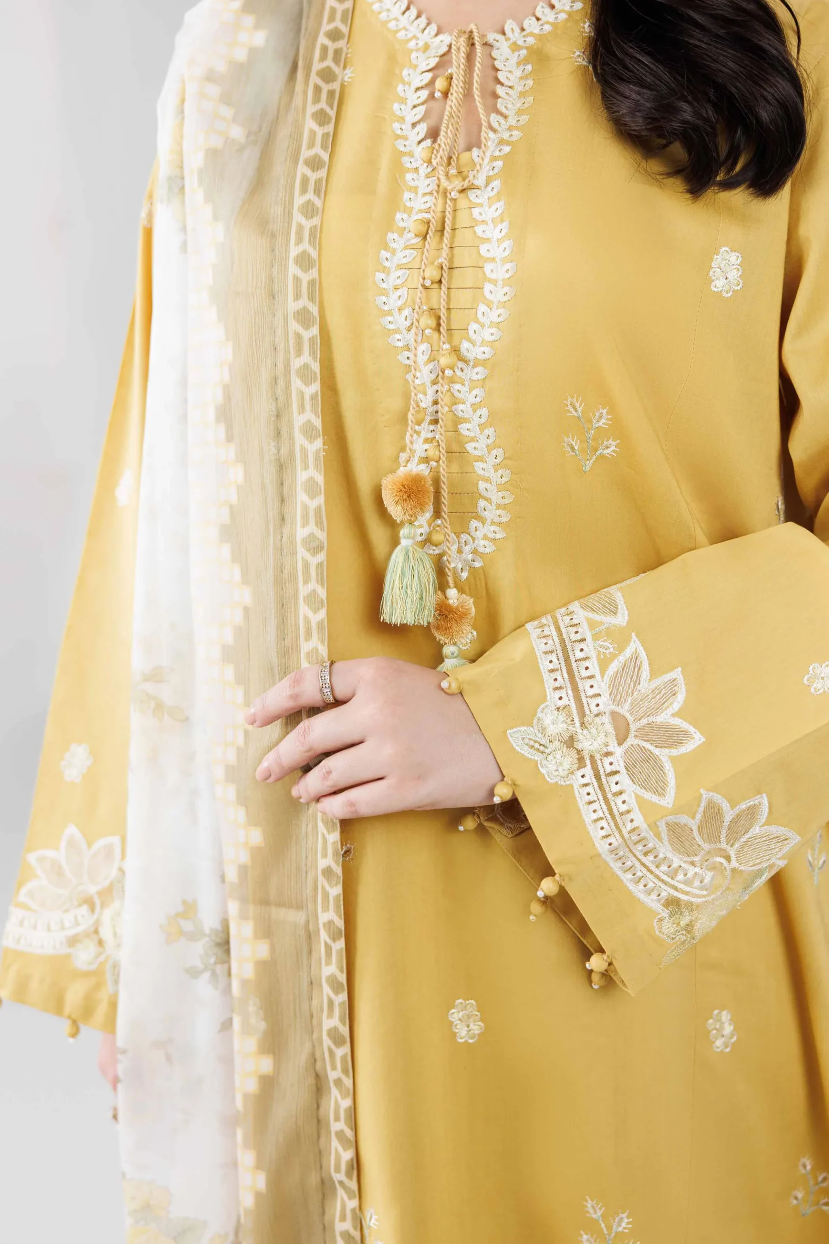 3 Piece - Digital Printed Embroidered Suit - 42601827