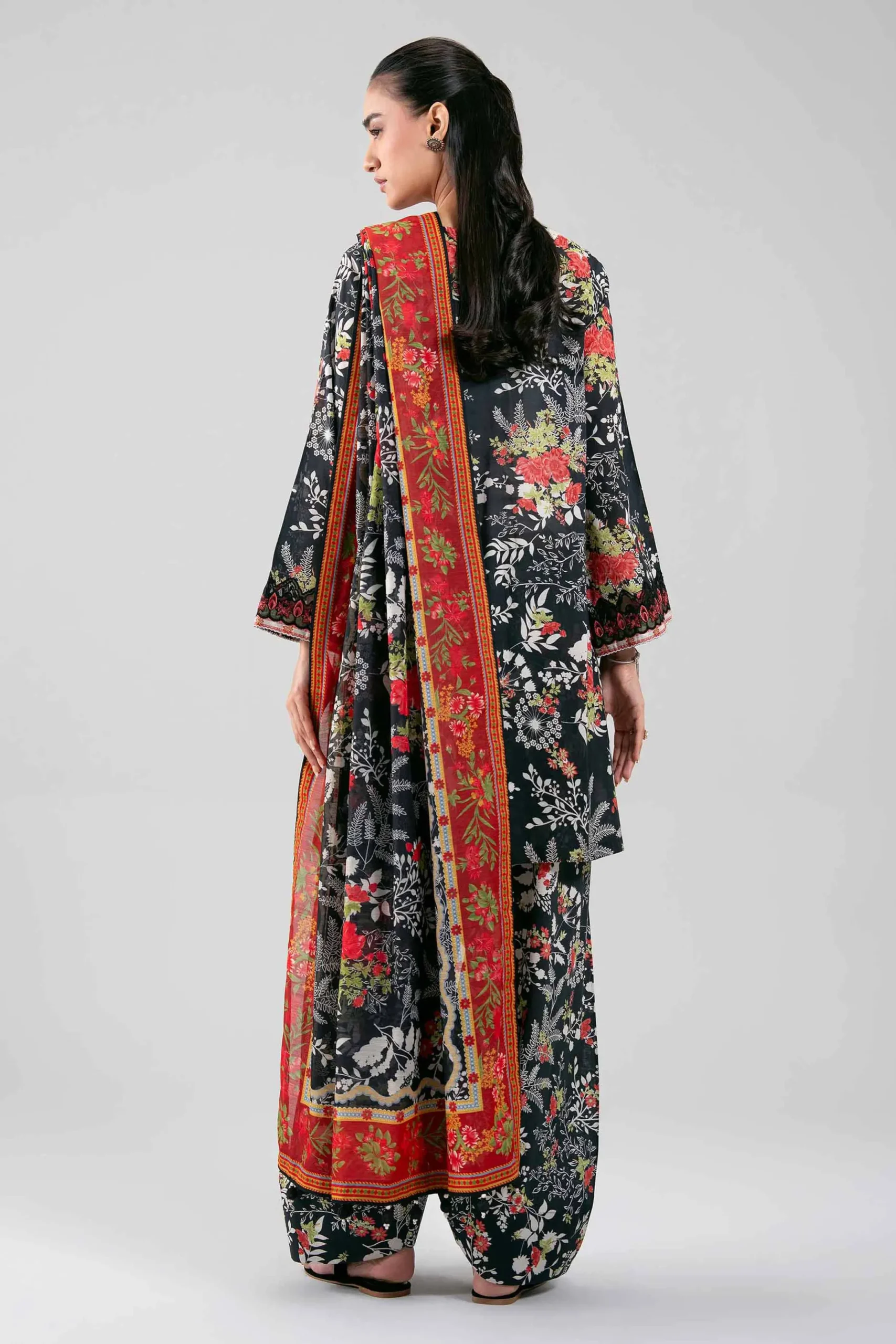 3 Piece - Digital Printed Embroidered Suit - 42601359