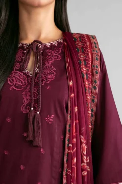 3 Piece - Digital Printed Embroidered Suit - 42601546