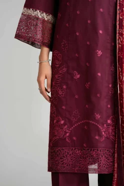 3 Piece - Digital Printed Embroidered Suit - 42601546