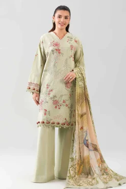3 Piece - Digital Printed Embroidered Suit - 42601074