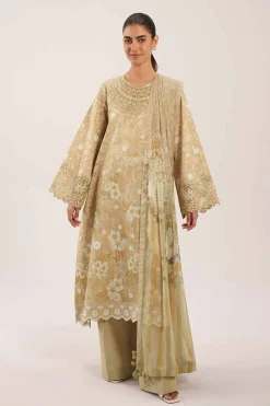 3 Piece - Digital Printed Embroidered Suit - 42601215