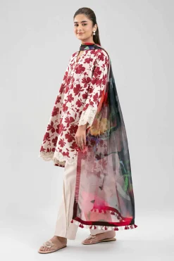 3 Piece - Digital Printed Embroidered Suit - 42601219