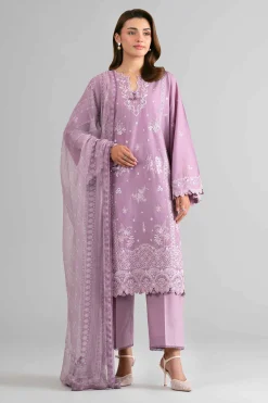 3 Piece - Digital Printed Embroidered Suit - 42601702