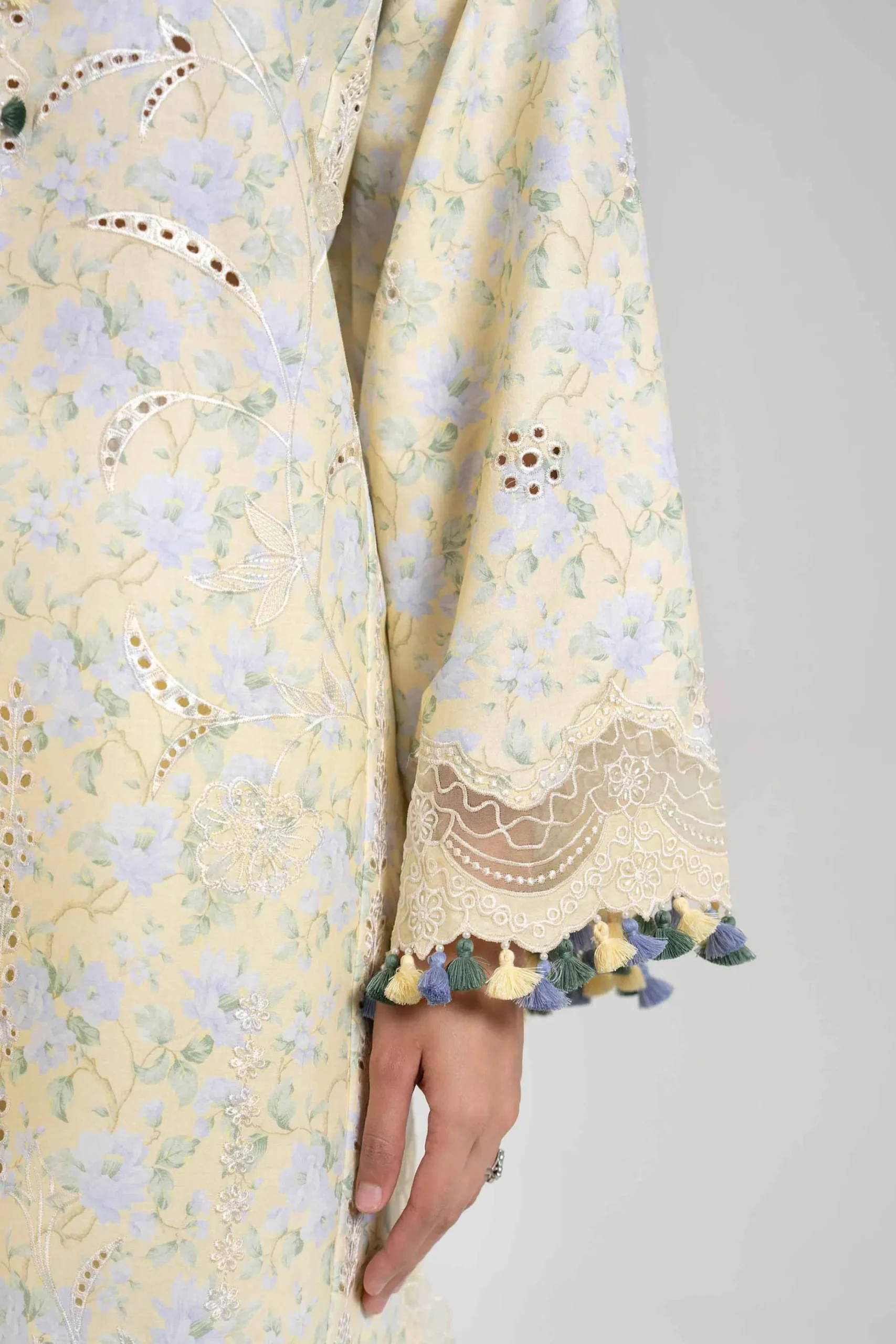 3 Piece - Digital Printed Embroidered Suit - 42601396